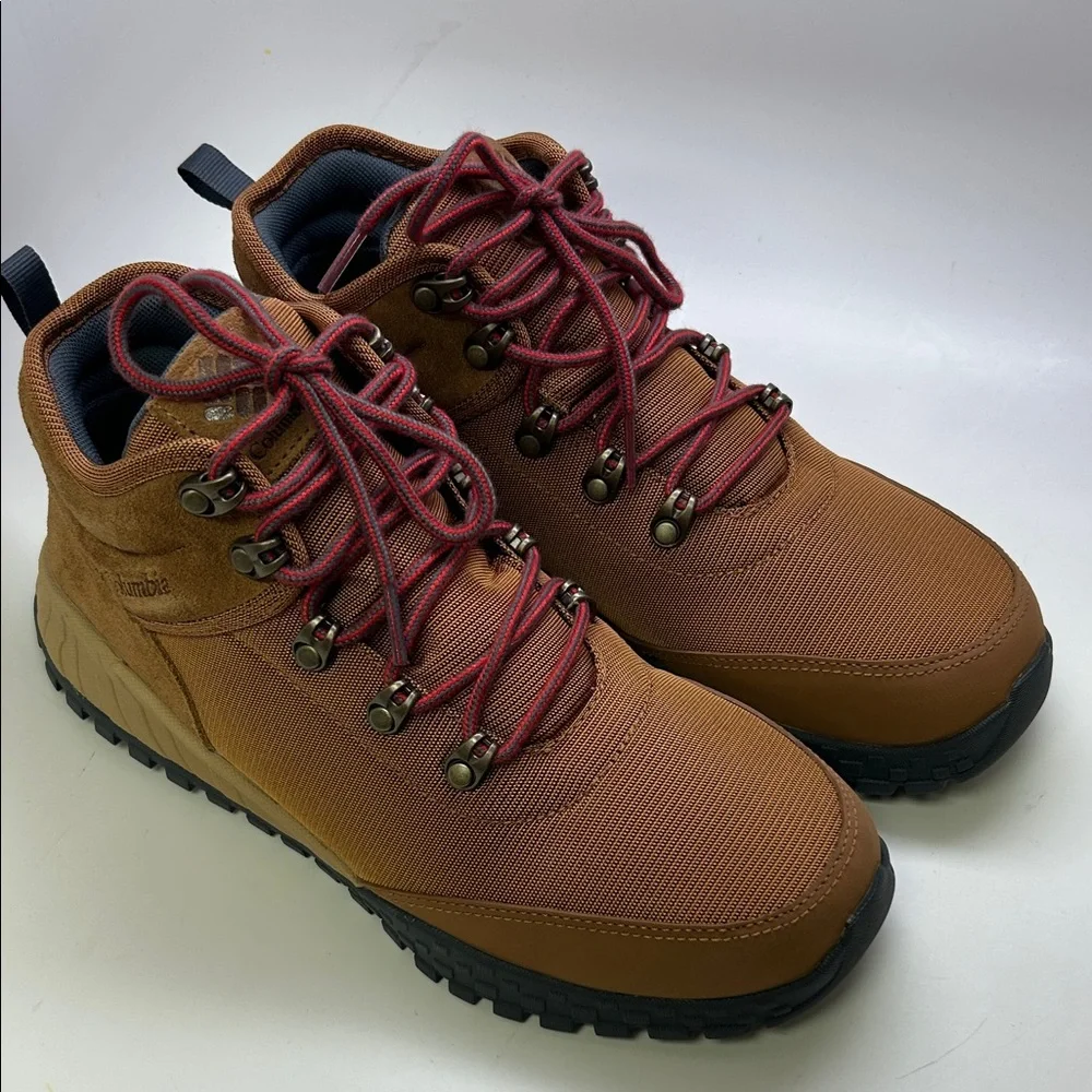 Columbia Fairbanks Mid men’s Brown Hiking Boots with‎ Red Laces